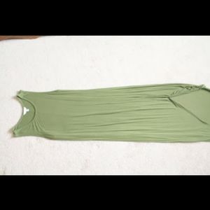 Olive green maxi dress